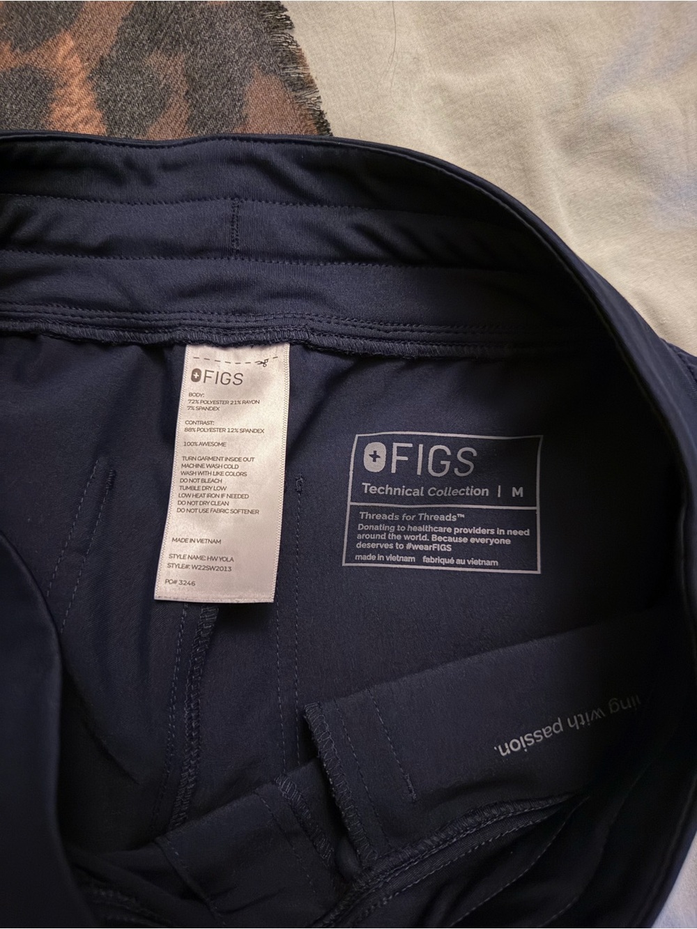 Figs Navy Yola Skinny Technical Collection Scrub Pants